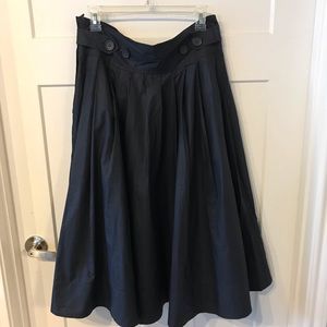 Navy blue high waisted midi skirt. Sz 12